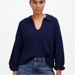 🆕 Madewell Cashmere-Wool Blend Polo Sweater